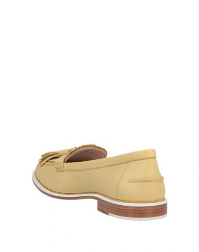 Shop Tod's Woman Loafers Light Yellow Size 5.5 Soft Leather