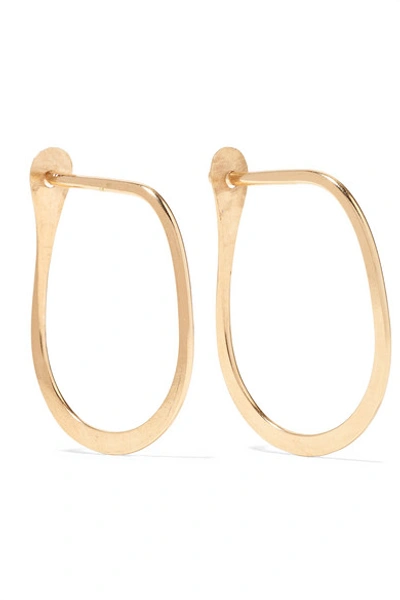 Shop Melissa Joy Manning Teardrop 14-karat Gold Hoop Earrings