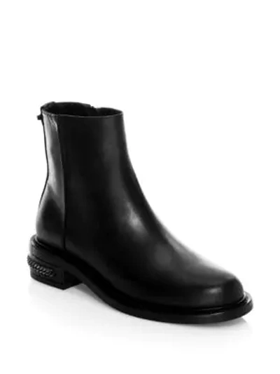 Aquatalia Addison Leather Ankle Boots In Black ModeSens