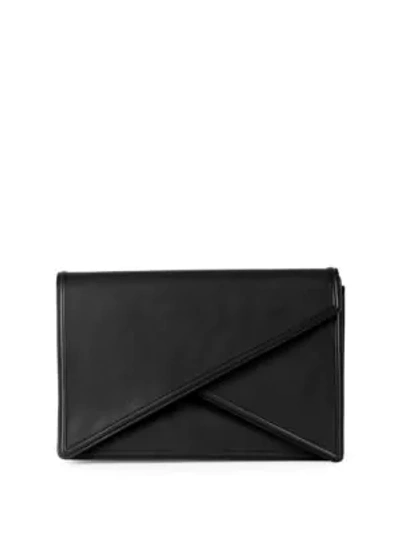 Shop Bottega Veneta Bv Leather Clutch In Black