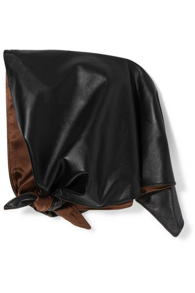 Shop Albus Lumen Nina Leather Headscarf In Black