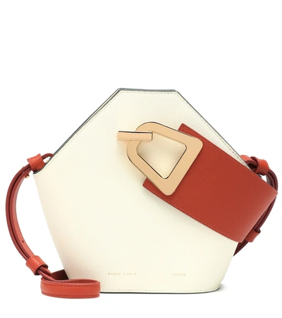 Shop Danse Lente Mini Johnny Leather Bucket Bag In Beige