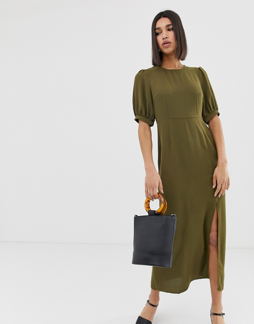 vero moda green maxi dress