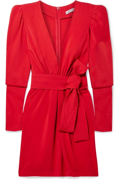 Shop Silvia Tcherassi Otavia Crepe Mini Dress In Red