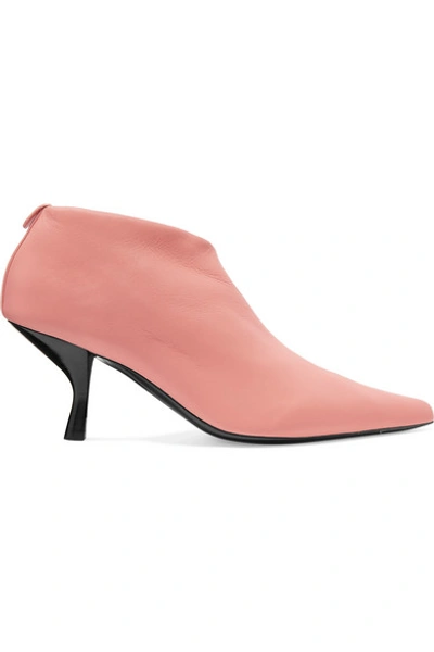 Shop The Row Bourgeoise Leather Ankle Boots In Pink