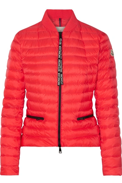 Shop Moncler Quilted Shell Down Jacket In Orange