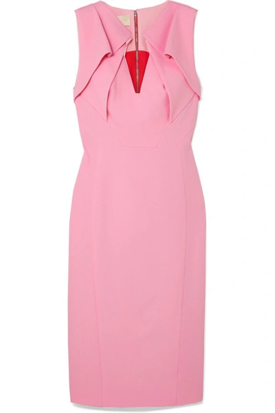 Shop Antonio Berardi Folded Crepe Dress In Pink