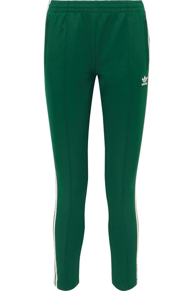 women's green adidas track pants