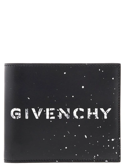 Shop Givenchy Stencil Logo Wallet In Black