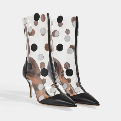 Shop Malone Souliers | Katoucha Booties In Black And White Nappa Leather And Pvc
