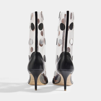Shop Malone Souliers | Katoucha Booties In Black And White Nappa Leather And Pvc