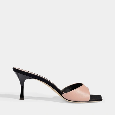 Shop Giuseppe Zanotti | Mid Height Mules In Nude Nappa Leather