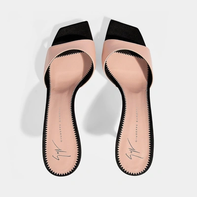 Shop Giuseppe Zanotti | Mid Height Mules In Nude Nappa Leather
