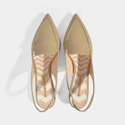 Shop Nicholas Kirkwood | 18mm Beya Slingbacks In Stone Bottalato Leather