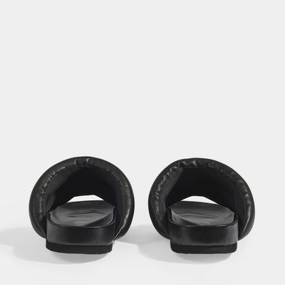 Shop Nicholas Kirkwood | 10mm Puffer Slides In Black Nappa Leather