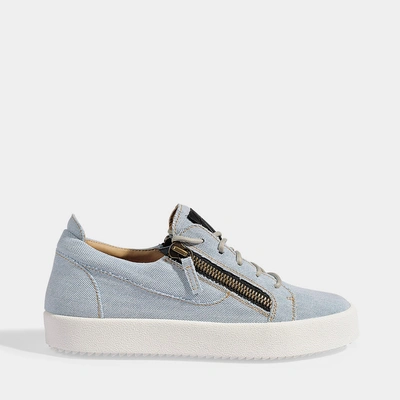Shop Giuseppe Zanotti | May Sneakers In Blue Denim