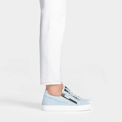 Shop Giuseppe Zanotti | May Sneakers In Blue Denim