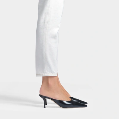 Shop Jimmy Choo | Rav 65 Pointed Mules In Black Leather