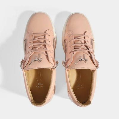 Shop Giuseppe Zanotti | May Sneakers In Pink Nappa Leather
