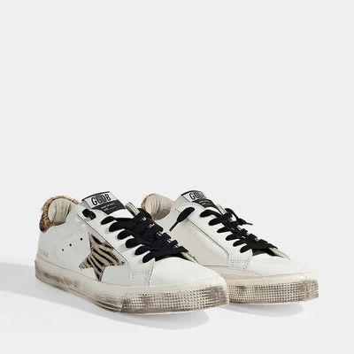 Shop Golden Goose Deluxe Brand | May Animal Print Sneakers In White Leather