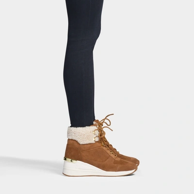 Shop Michael Michael Kors | Scout Sneakers In Brown Calfskin
