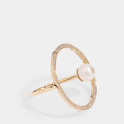 Shop Anissa Kermiche Reine Ring In 14k Yellow Gold And Diamonds