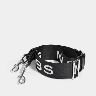 Shop Marc Jacobs Mj Graphic Webbing Strap In Black Polyester