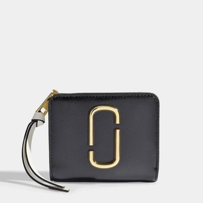 Shop Marc Jacobs | Snapshot Mini Compact Wallet In Black Leather