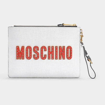 Shop Moschino | Teddy Pouch In Black Calfskin