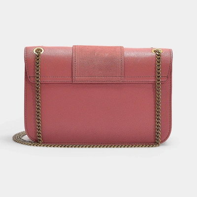 Shop See By Chloé | Hopper Crossbody Bag In Rusty Pink Grained Cowskin And Suede