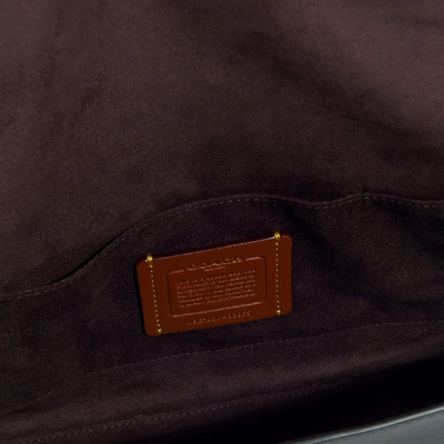 Shop Coach | Smooth Leather Evening Clutch In Black Calfskin