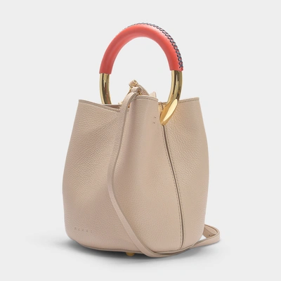 Shop Marni | Pannier Bag In Light Camel Calfskin