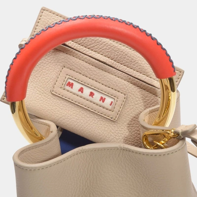 Shop Marni | Pannier Bag In Light Camel Calfskin
