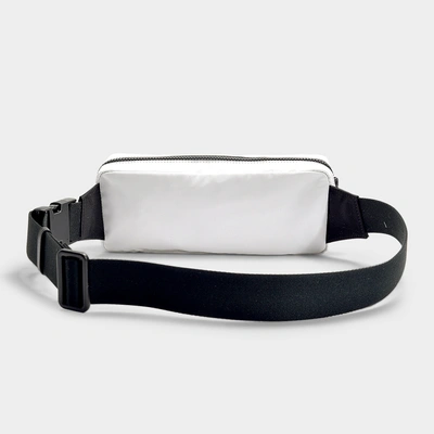 Shop Versace | Logo Belt Bag In White And Black Nylon