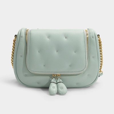 Shop Anya Hindmarch | Vere Small Soft Satchel Chubby In Eau De Nil Soft Nappa Leather