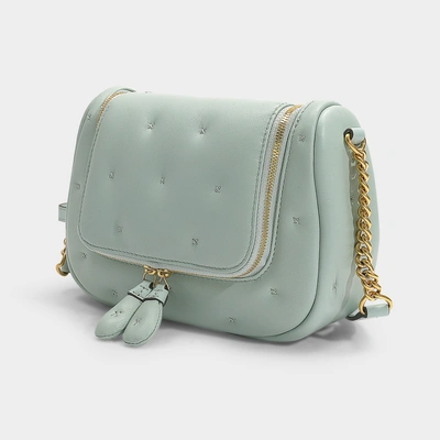 Shop Anya Hindmarch | Vere Small Soft Satchel Chubby In Eau De Nil Soft Nappa Leather