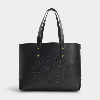 Shop Burberry | Small Crest Embossed Tote In Red