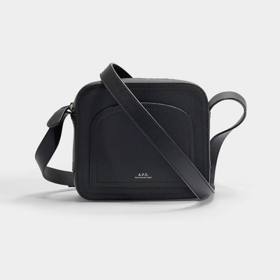 Shop Apc A.p.c. | Louisette Bag In Black Calfskin In Burgundy