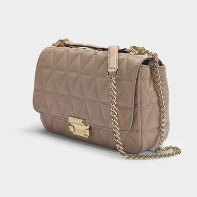 Michael Michael Kors Sloan Large Chain Shoulder Bag In Truffle