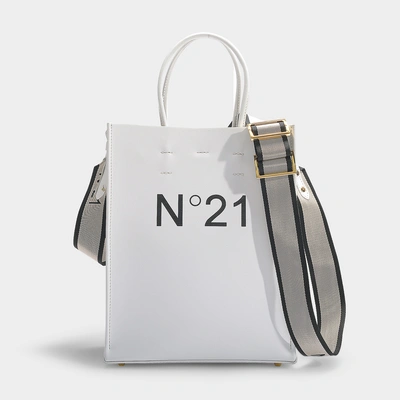 Shop N°21 N21 | Small Shopping Logo Tote In Black Synthetic Fabric