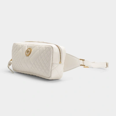 Shop Versace | Medusa Belt Bag In Off White Quilted Lamb Leather
