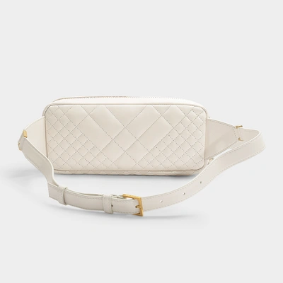 Shop Versace | Medusa Belt Bag In Off White Quilted Lamb Leather