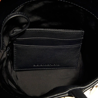Shop Alexander Wang | Roxy Mini Bucket Bag With Shiny Glitters In Black Lambskin