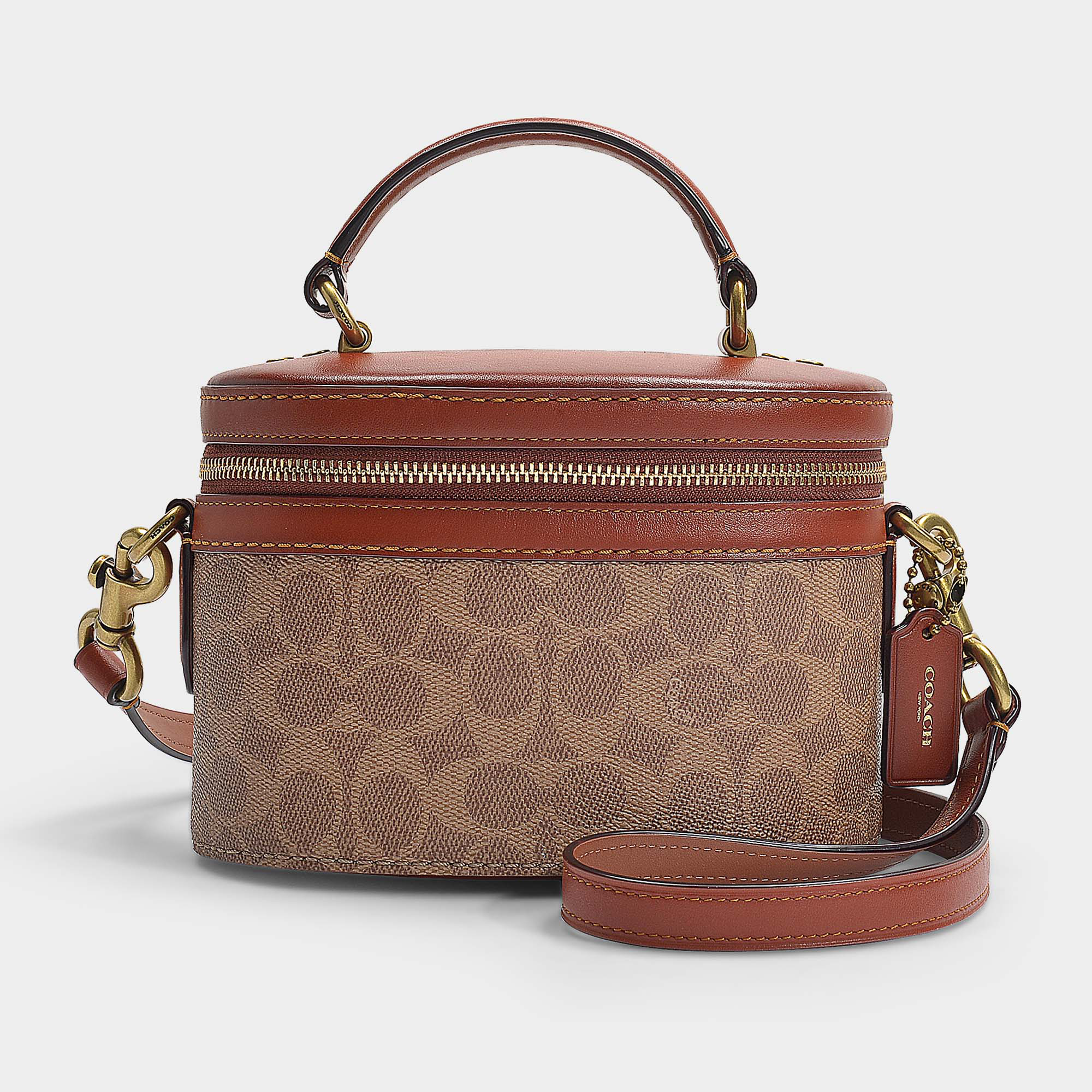 Coach Trail Crossbody Bag In Brown Signature Coated Canvas ModeSens