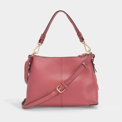 Shop See By Chloé | Joan Small Crossbody Bag In Rusty Pink Grained Cowskin And Suede