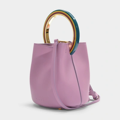 Shop Marni | Pannier Bag In Light Lila Calfskin