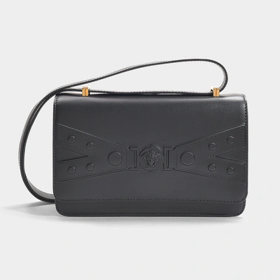 Shop Versace | Tribute X Shoulder Bag In Black Calf Leather