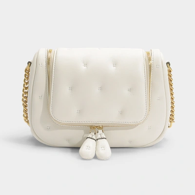 Shop Anya Hindmarch | Vere Small Soft Satchel Chubby In Chalk Soft Nappa Leather