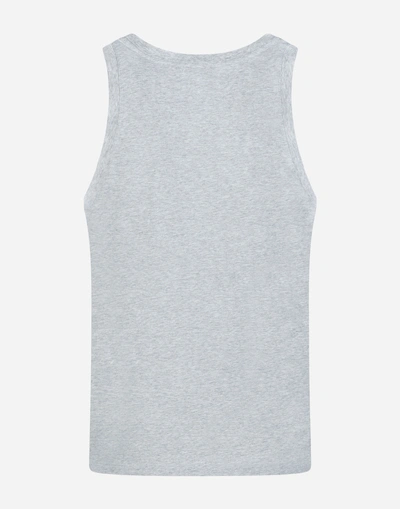 Shop Dolce & Gabbana Bi-pack Tank Top In Stretch Cotton