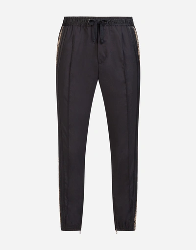 Shop Dolce & Gabbana Jogging Pants With Side Stripes In Black